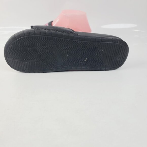 Nike Women's Black Vivid Pink Benassi Just Do It Casual Slide Sandals Size US 10 - Picture 4 of 6